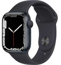 НОВ!!! Apple Watch 7, GPS, Midnight Aluminium 41mm, Sport Band