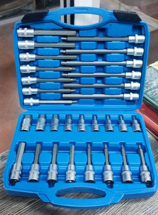 Набор бит звездочки Torx T20-T70, квадрат.1/2