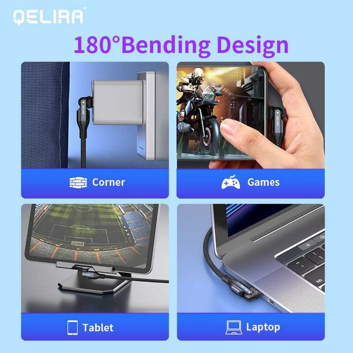 Cablu de date USB-C la USB-C, 240W, 1,8m，Complet nou，Livrare gratuită