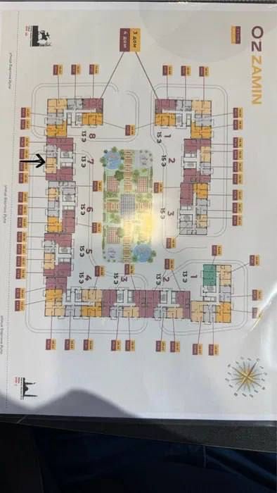 ЖК OZ ZAMIN Golden House УзБум Фергана йули Коробка 1-комнатная 37 м2