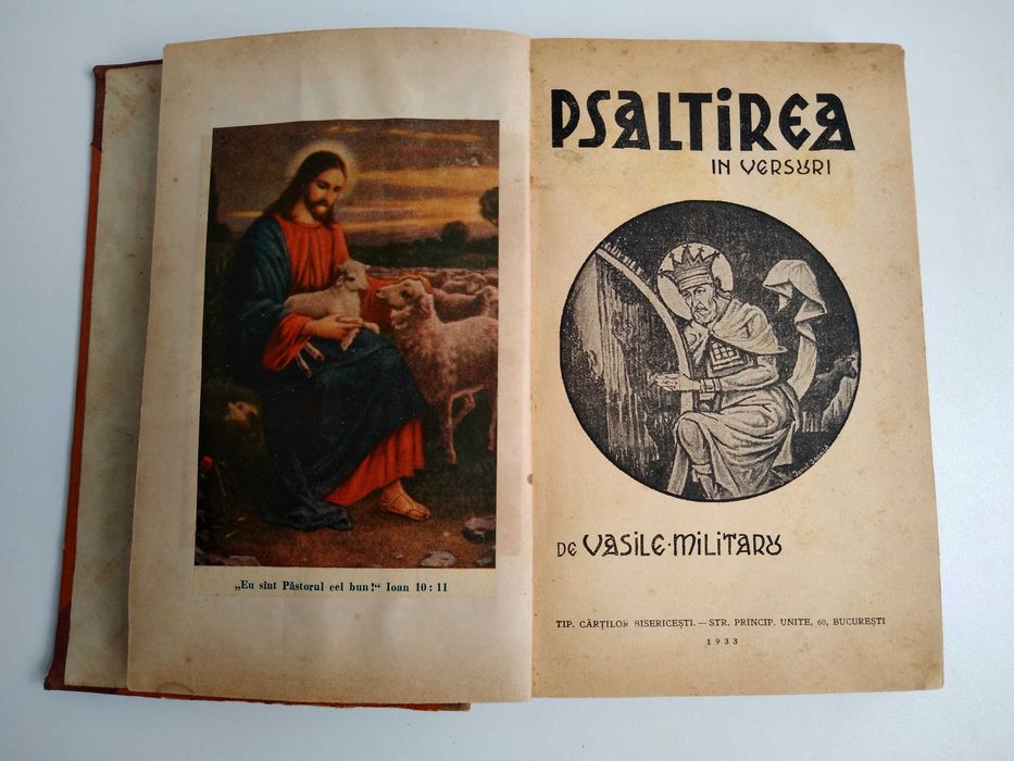 Psaltirea in versuri - Vasile Militaru, autograf autor, 1933