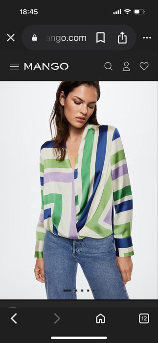 Сатенена блуза на Mango