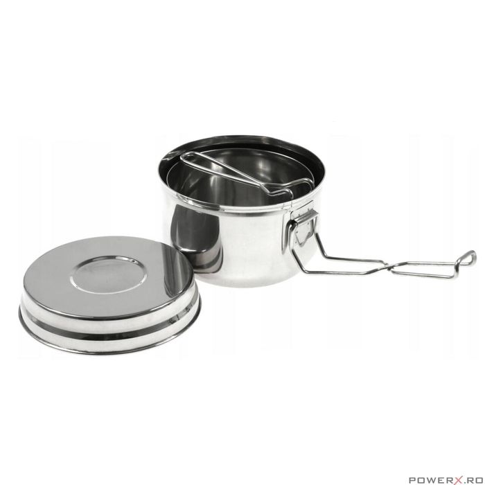 Set vase pentru camping, din inox, 3 piese 15.4/15/13cm, Kinghoff
