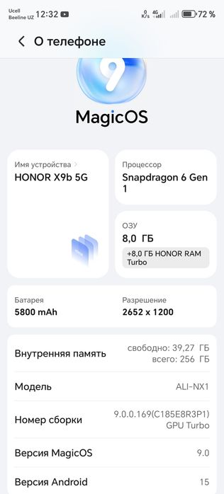 Honor X9b telefon
