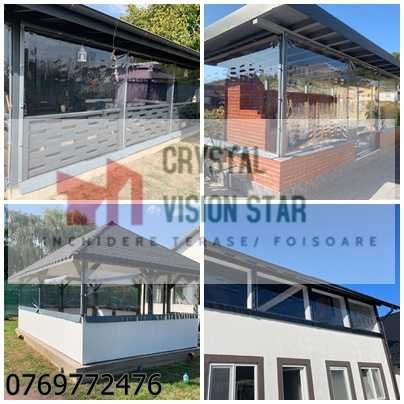 Inchidere terasa , foisoare si balcoane cu folie PVC Cristal