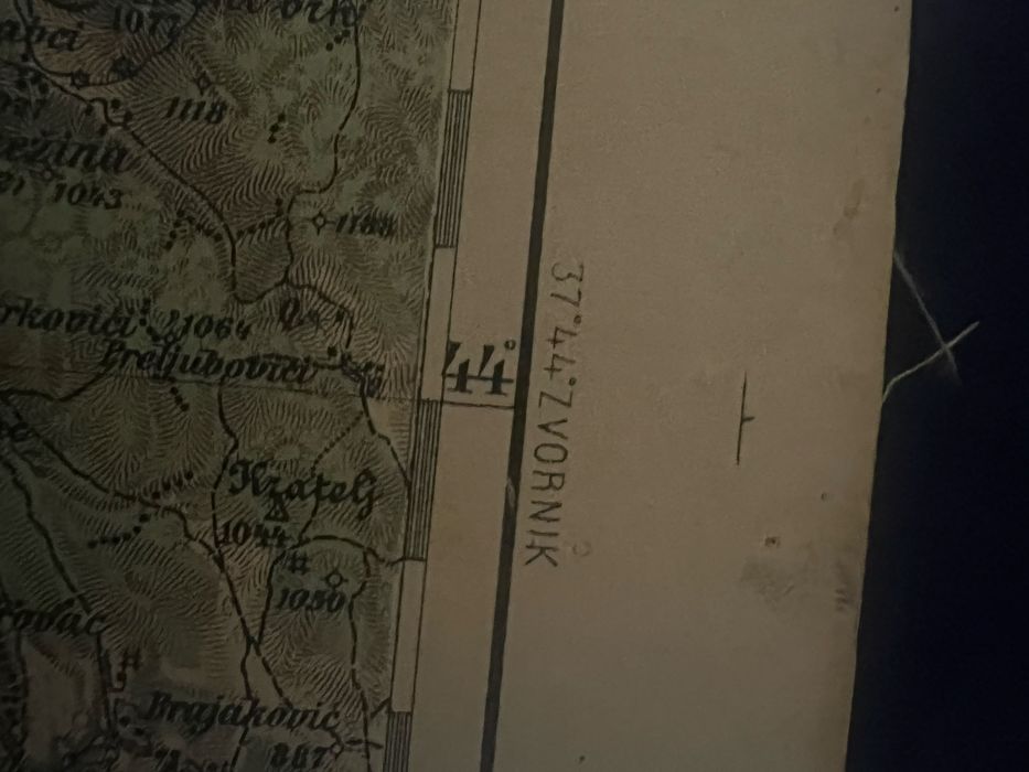 WWl-военна карта от Първата световна война - Сараево