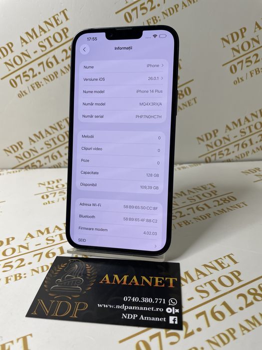 NDP Amanet Braila Iphone 14 Plus 128gb (43869)
