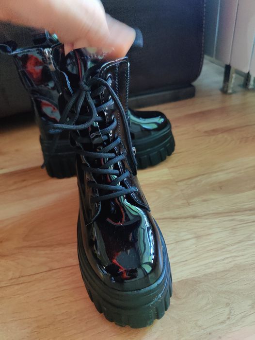 Зимни черни боти на платформа 35 номер