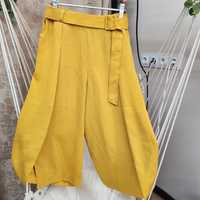 шорты-юбки желтого цвета