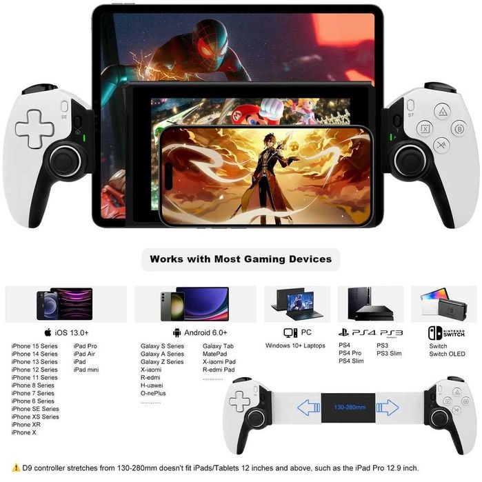 Controler de telefon pentru iPhone/iPad/Android/PC, controler de joc