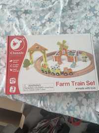 Дървена играчка Farm set train Classic