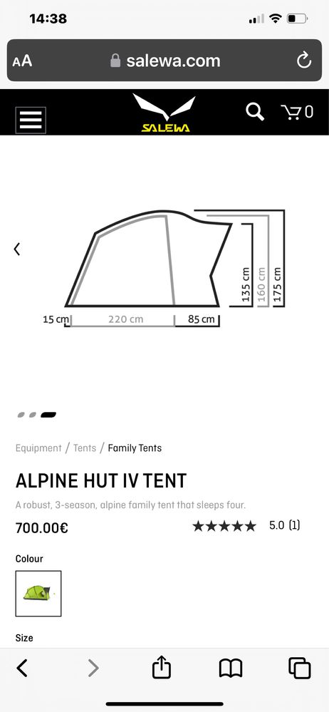 Cort patru persoane Salewa Alpine Hut IV, nou