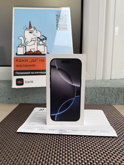 Нов*Iphone 16 Pro 128 Лизинг от 72лв/м айфон 16 про Black