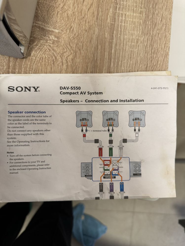 Sistem Home Cinema Sony S-Master DAV-D550