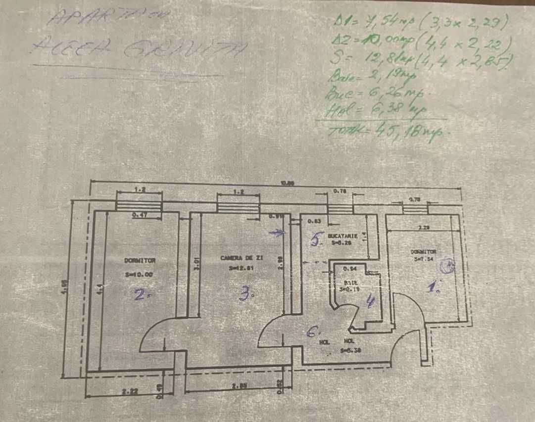 Apartament 3 camere de vanzare Targoviste