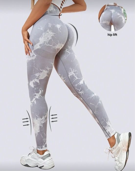 Дамски оформящ сив спортен клин XS