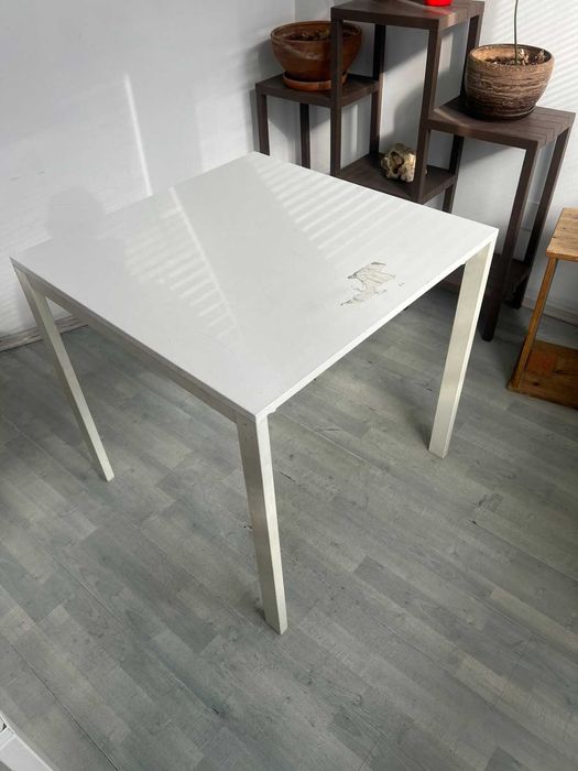 Трапезна маса от Ikea бяла 75/75 см