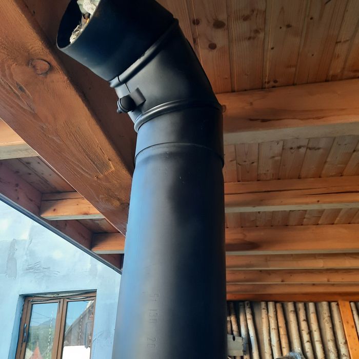 Soba tip șemineu de 6 kw ,focar șamotat