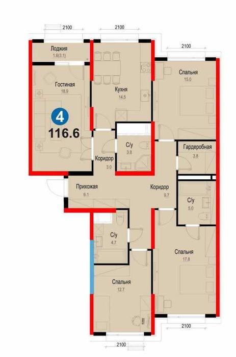 Квартира для большой семьи по выгодным ценам![AB]