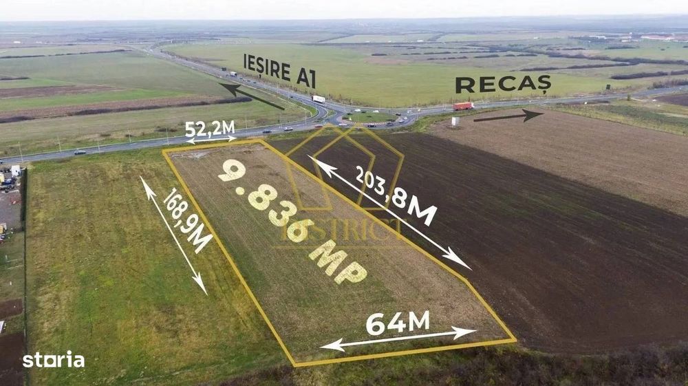 Teren extravilan langa Autostrada | Remetea Mare