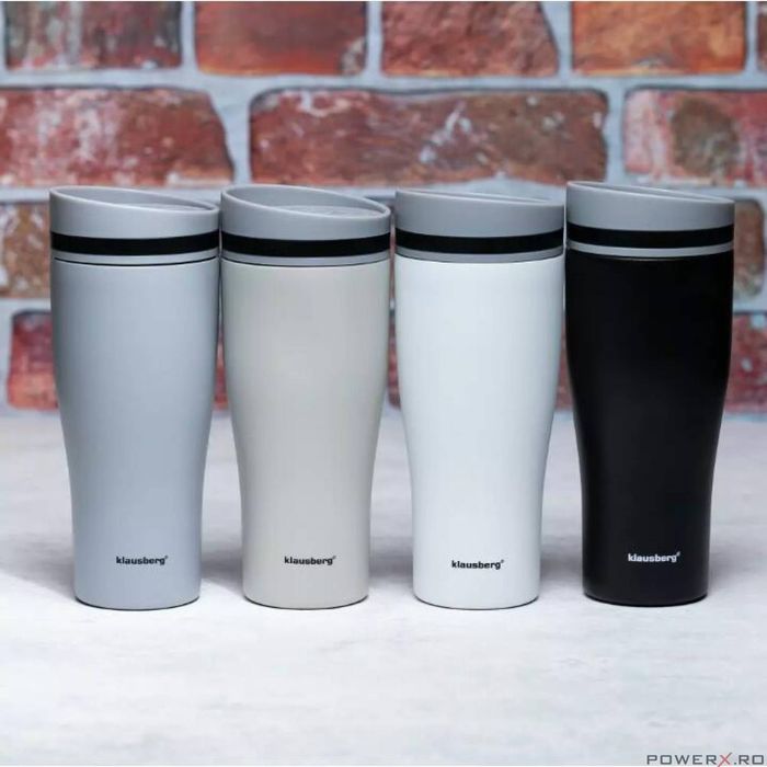 Cana termica, bej, 380ml, termos, inox, Klausberg