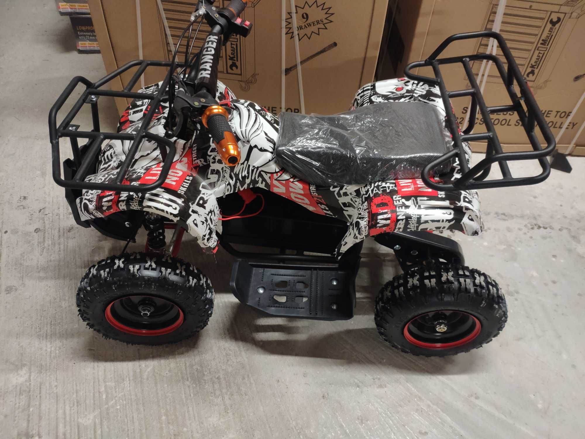 Mini quad atv full electric 800w pentru copii