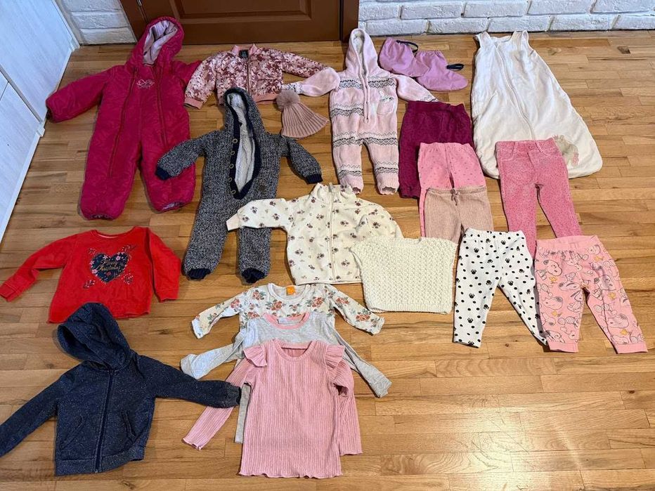 Голям лот за момиче есен/зима - размер 86/92, общо 54+ части