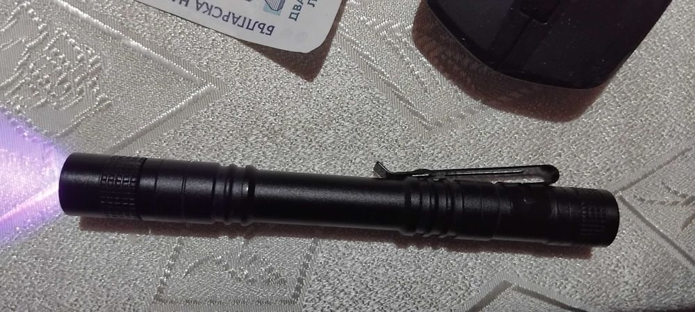 UV фенерче с щипка за писалка детектор за фалшиви банкноти UV лампа