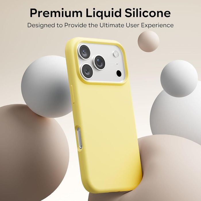 Матов силиконов кейс за apple iphone 17 pro max - жълт