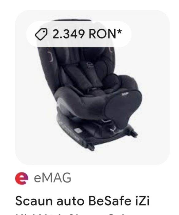 Scaun auto BeSafe cu isofix