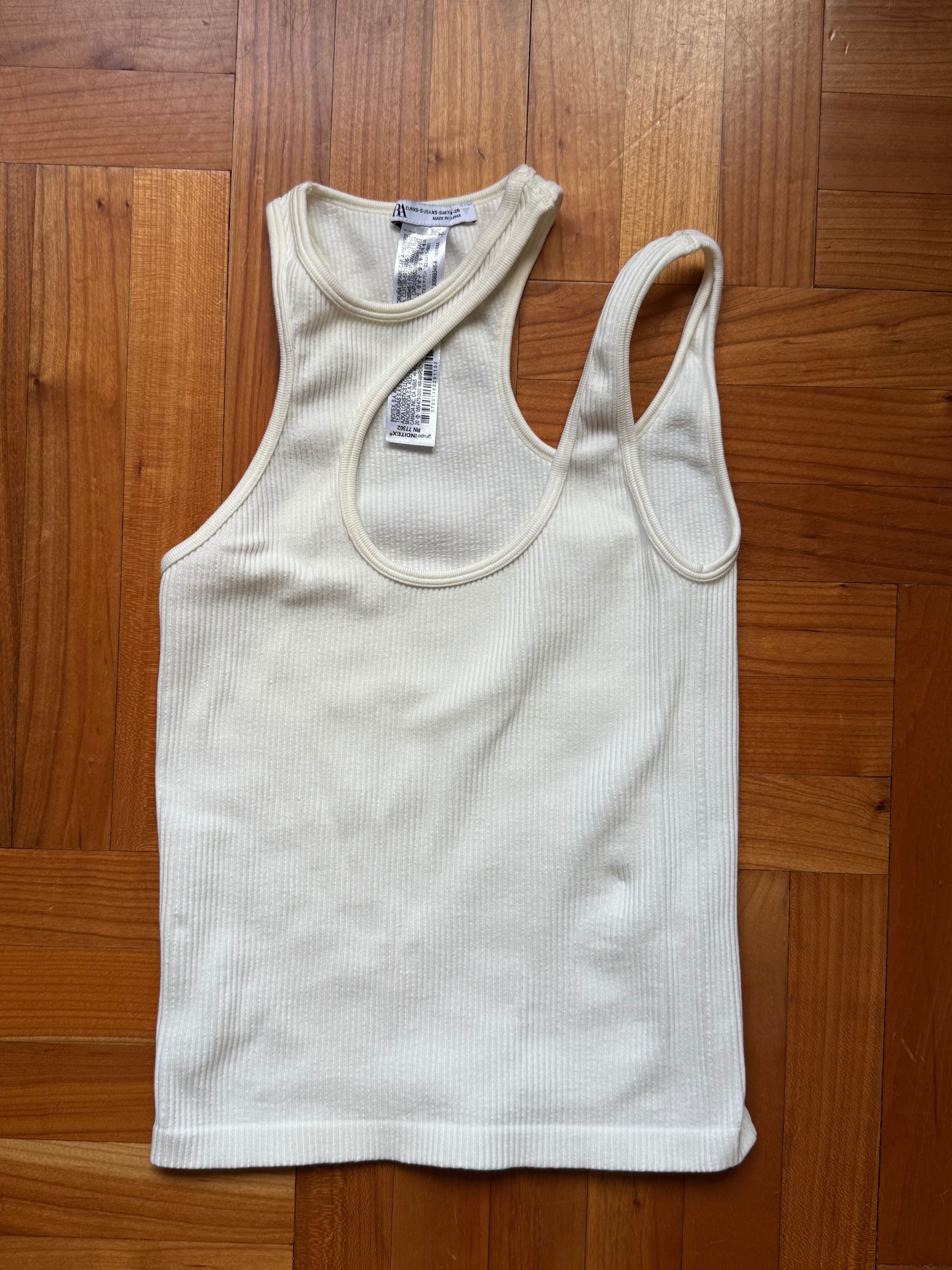 Zara бял потник НЕНОСЕН XS-S