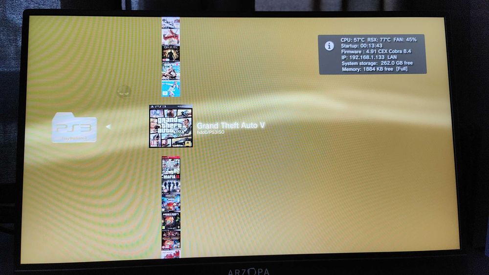 PlayStation 3 ,modat ,20 jocuri ,HDD 500GB, maneta ,cabluri