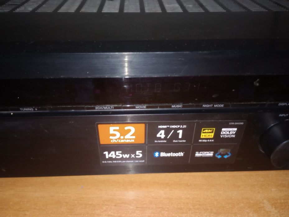 Amplificator Sony STR-DH590, 5 X 145 W, 5 HDMI, 4K, Bluetooth, USB