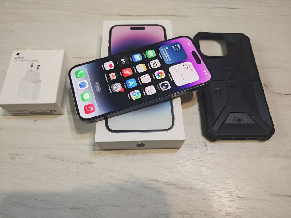 Бартер Отличен iPhone 14 Pro Max 128 GB Deep Purple