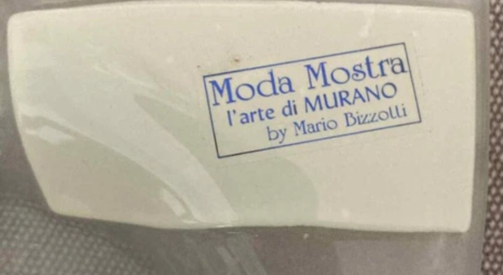 Ваза с пепелник от стакло мурано по дизайн на Mario Bizzolli