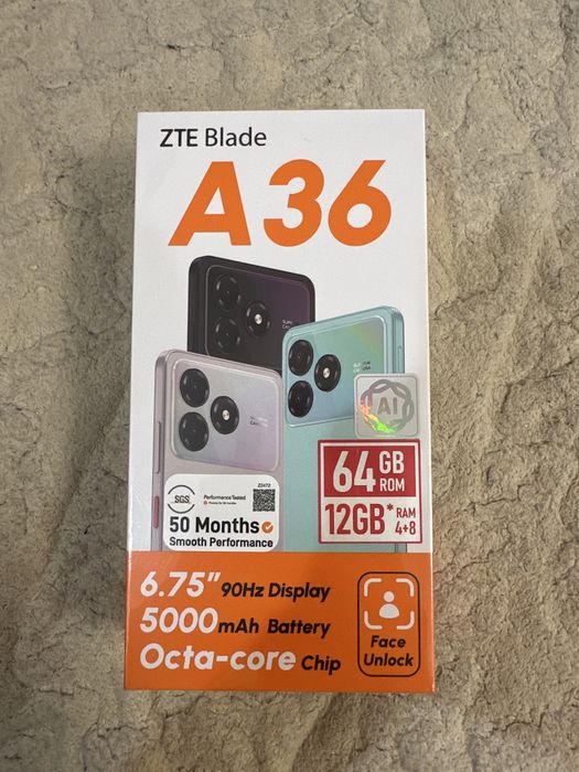 Продам телефон zte blade a36 на 64гб