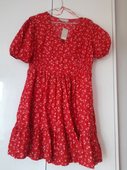 Лятна червена рокля мама (UK 16) и дете (5-6 години)