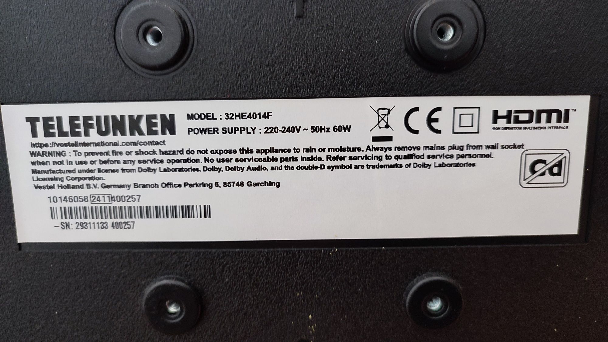 Телевизор Telefunken 32 инча отличен