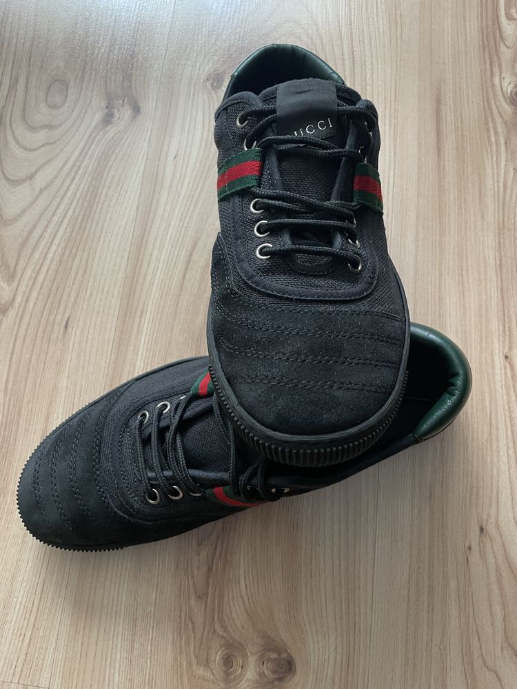 Gucci 77 Black Canvas Sneakers/мъжки кецове/сникърси 43-8,5