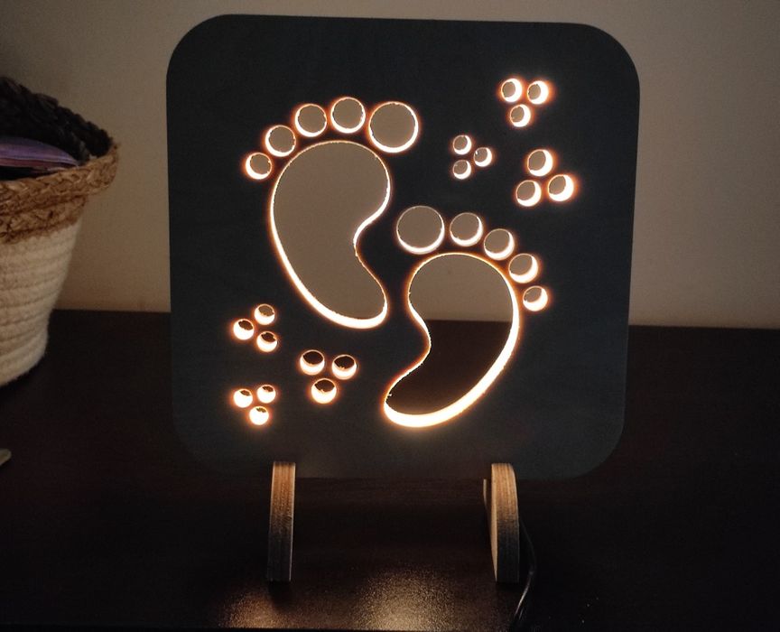 Дървена лед лампа - детска