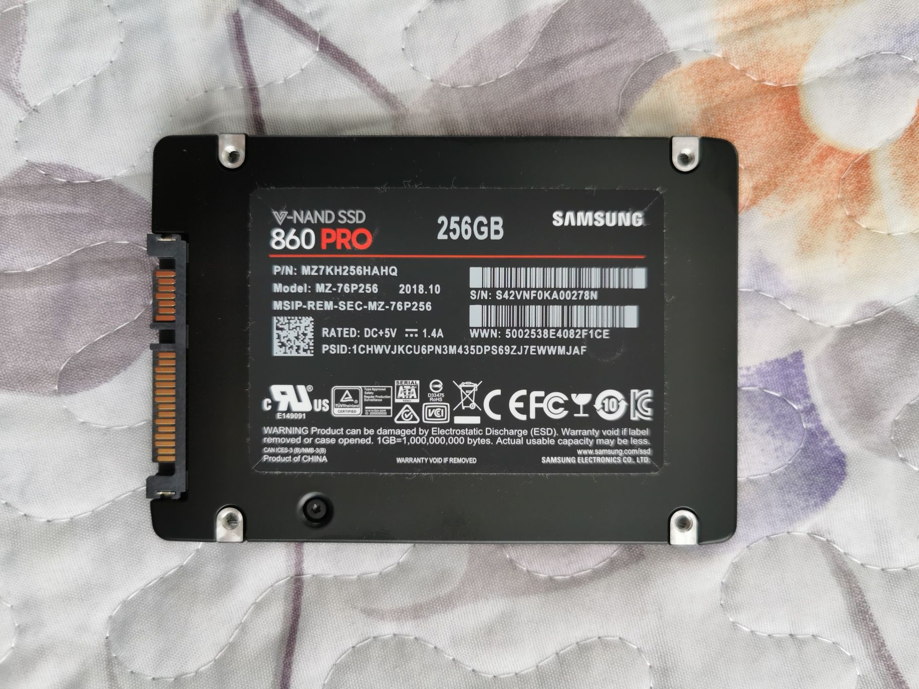 Hard disk Ssd Samsung 860 Pro 256 GB