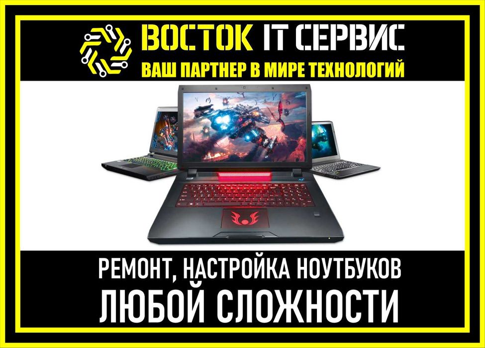 Ремонт, обслуживание ноутбуков (любой сложности)