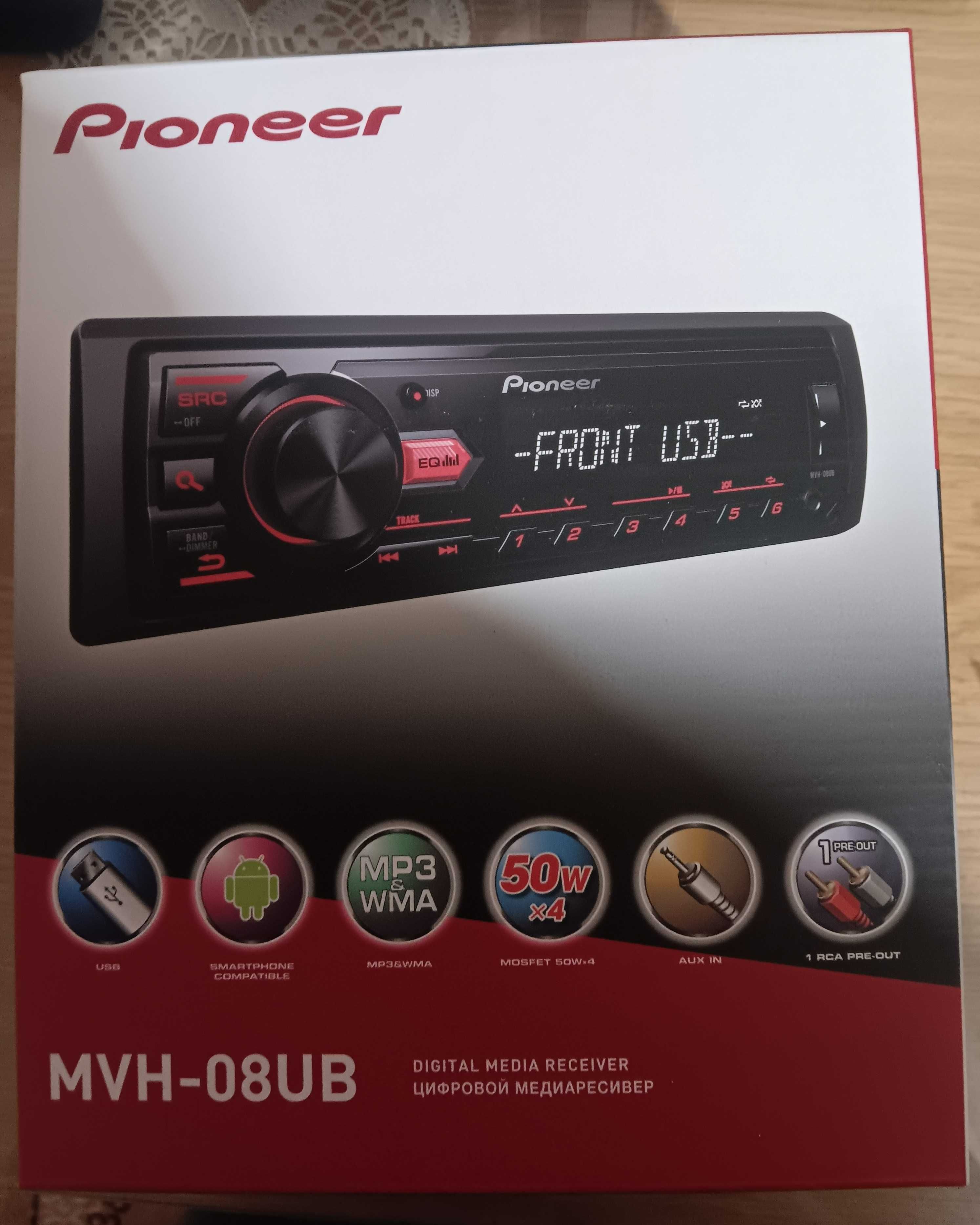 Аудио плеър за кола Pioneer, 50W x 4, USB вход