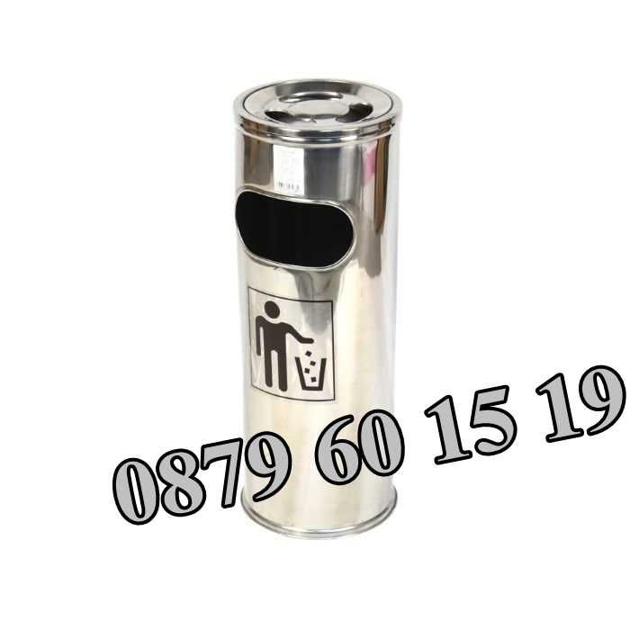 Външен иноксов пепелник, пепелник с кошче, височина 60 см / 3 размера/