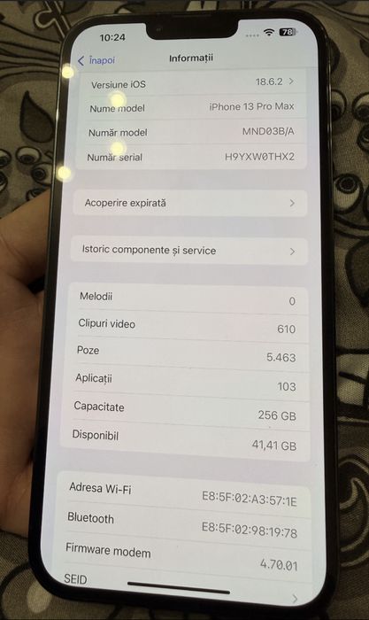 iPhone 13 pro max 256 gb 100% baterie