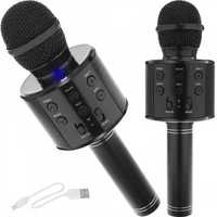 Чисто нов безжичен микрофон за караоке с Bluetooth, черен