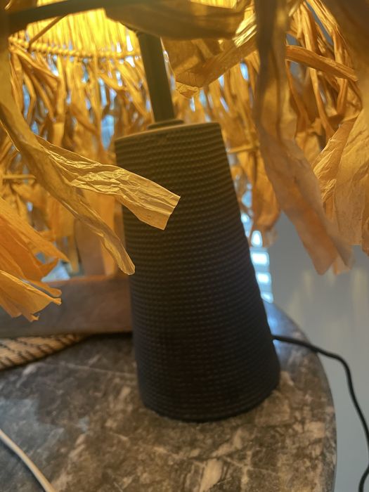 Лампа слама и керамика