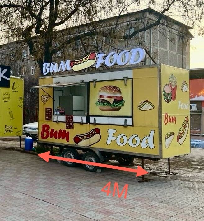 Food truck track фудтрак 4м ichidagi aparatlari bilan beramiz