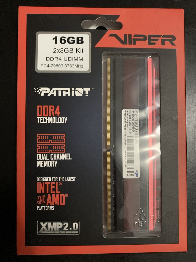 Memorii Gaming DDR4 Patriot Viper 4 Extreme Perform 2X8GB 3733MHz CL17