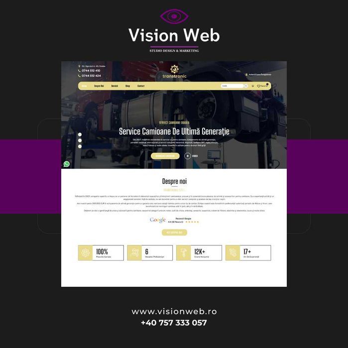Creare site de prezentare / Creare magazin online - Vision Web